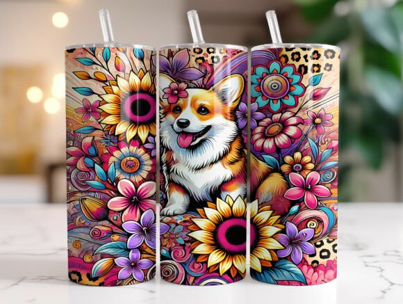 Download Corgi 20oz Sublimation Tumbler Wrap PNG - Wrap Collection