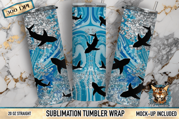Download Shark Sublimation Tumbler Wrap - Wrap Collection