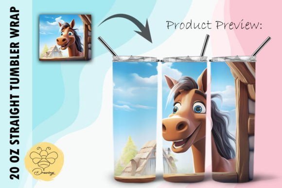 Download Horse Cartoon Tumbler Wrap (25) - Wrap Collection