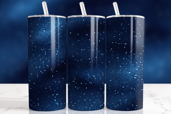 Download Deep Galaxy Blue Glitter Tumbler Wrap - Wrap Collection