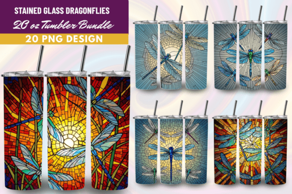Download Stained Glass Cardinal 20oz Tumbler Wrap - Wrap Collection