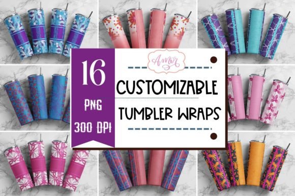 Download Bundle Customizable Tumbler Wraps PNG - Wrap Collection