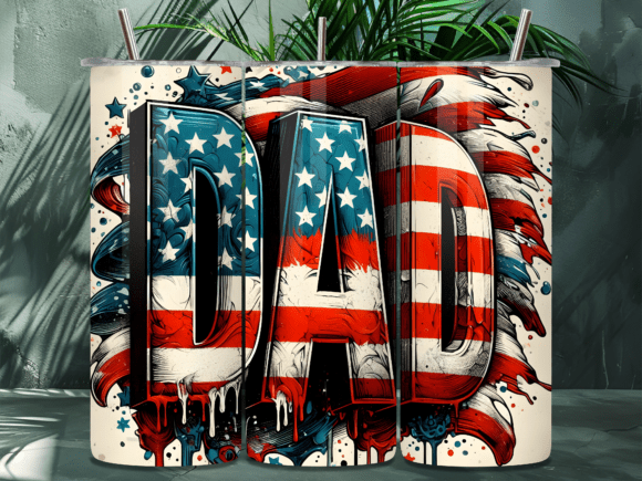 Download American Flag Drip Dad Tumbler Wrap - Wrap Collection