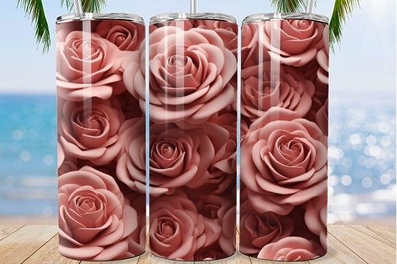 Download Soft Peach Roses Tumbler Wrap - Wrap Collection