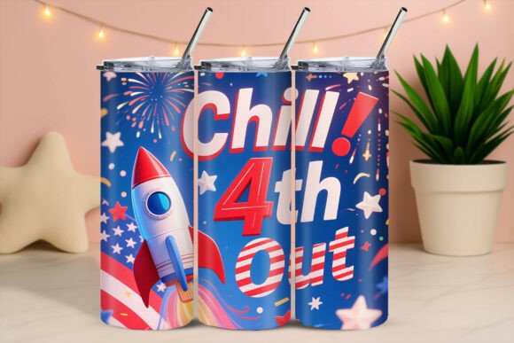 Download Chill the 4th out Fireworks American Theme Tumbler Wrap - Wrap Collection