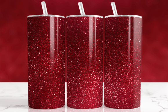 Download Rich Red Sparkle Glitter Tumbler Wrap - Wrap Collection