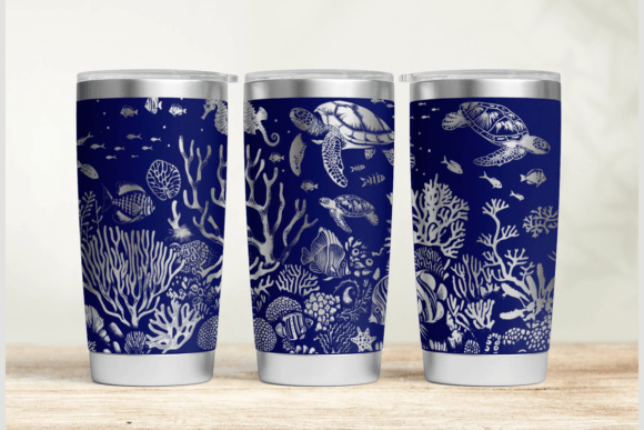 Download Undersea 20oz 30oz Laser Tumbler Wrap - Wrap Collection