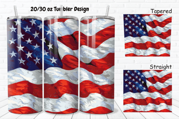 Download 3D Patriotic American Flag Tumbler Wrap - Wrap Collection