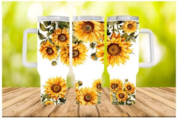 Download Sunflowers 40oz Quencher Tumbler Wrap - Wrap Collection