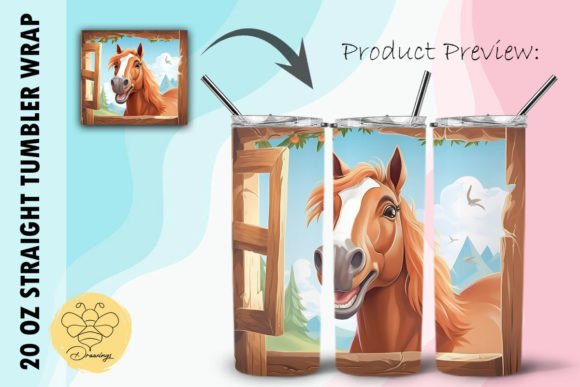 Download Horse Cartoon Tumbler Wrap (22) - Wrap Collection