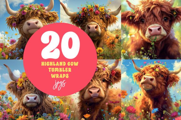 Download Highland Cow Tumbler Wraps - Wrap Collection