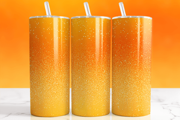 Download Orange Ombre Glitter Tumbler Wrap - Wrap Collection