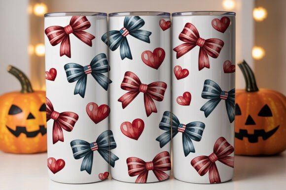 Download Patriotic Bow Tumbler Wrap - Wrap Collection