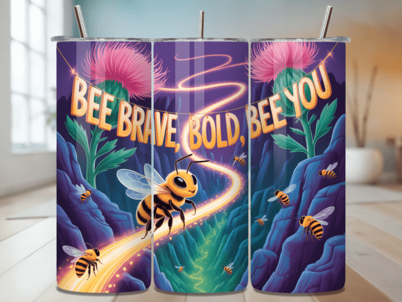 Download Bold, Bee You Inspirational Tumbler Wrap - Wrap Collection