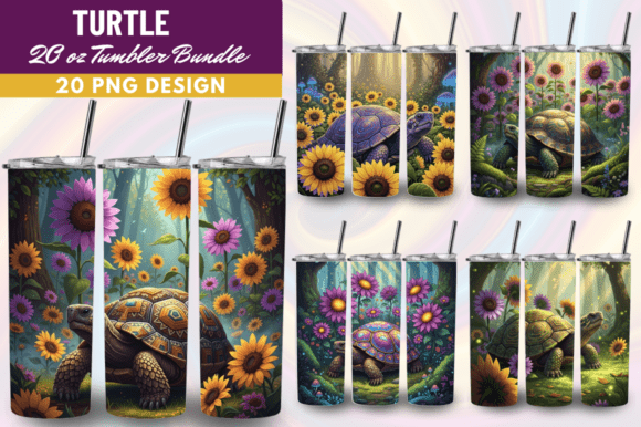 Download Turtle Tumbler Wrap 20oz Skinny Bundle - Wrap Collection