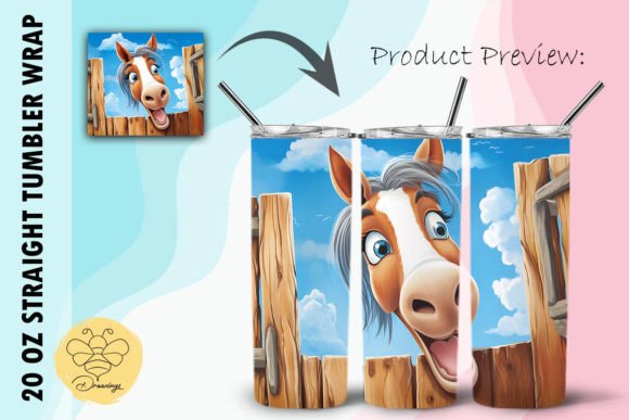 Download Horse Cartoon Tumbler Wrap (12) - Wrap Collection