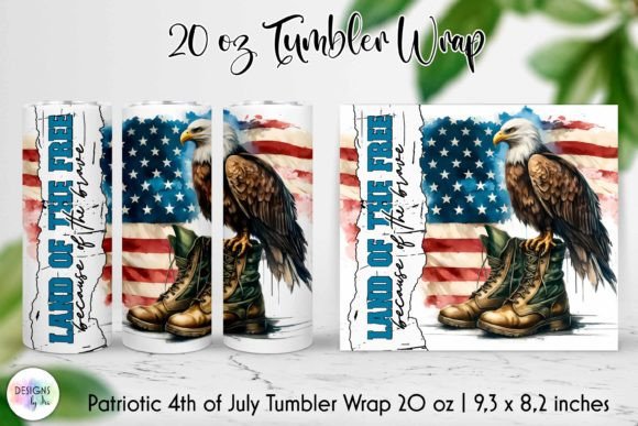 Download Land of the Free Patriotic Tumbler Wrap - Wrap Collection