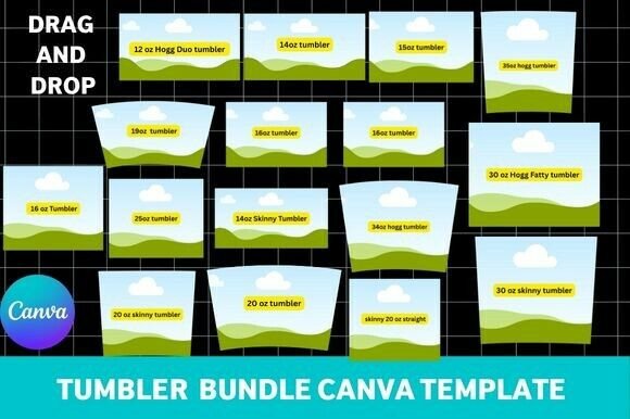Download Tumbler Wrap Canva Template Bundle - Wrap Collection