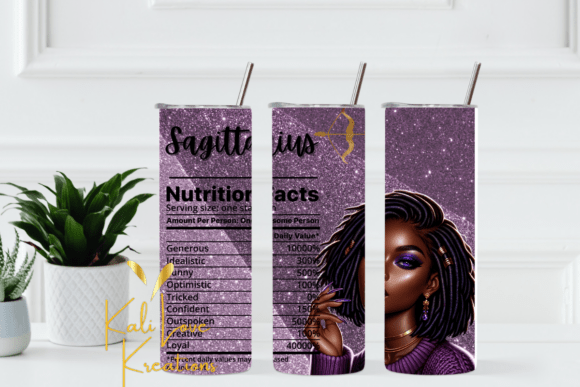Download Black Woman Zodiac Tumbler 20oz Wrap - Wrap Collection