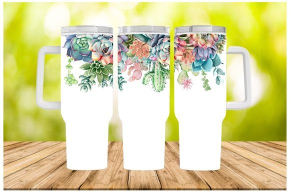 Download Succulent 40oz Quencher Tumbler Wrap - Wrap Collection