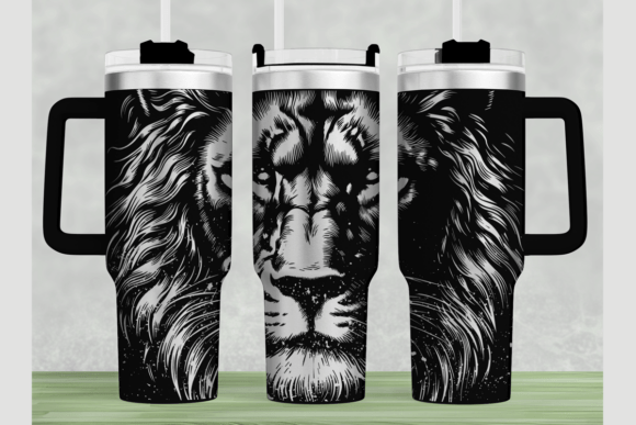 Download Lion's Face 40oz Tumbler Wrap SVG - Wrap Collection