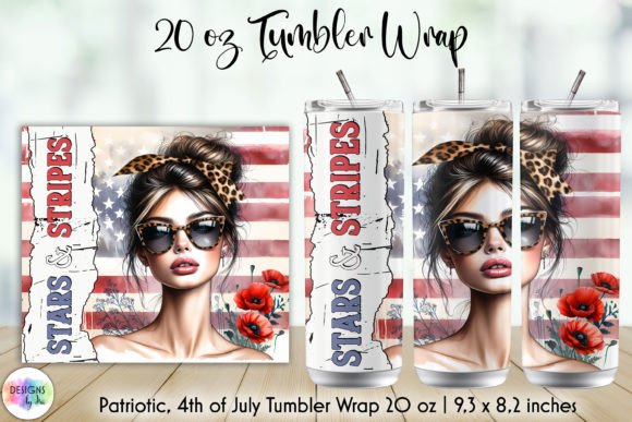 Download Stars and Stripes Patriotic Tumbler Wrap - Wrap Collection