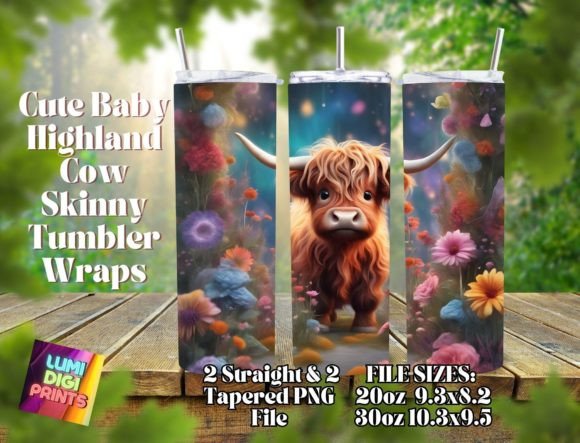 Download Highland Cow Watercolor Tumbler Wraps PNG - Wrap Collection