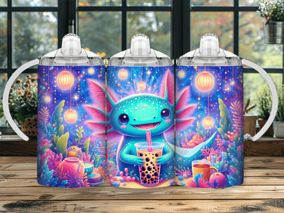 Download Boba Axolotl Sippy Cup Kids Tumbler Wrap - Wrap Collection