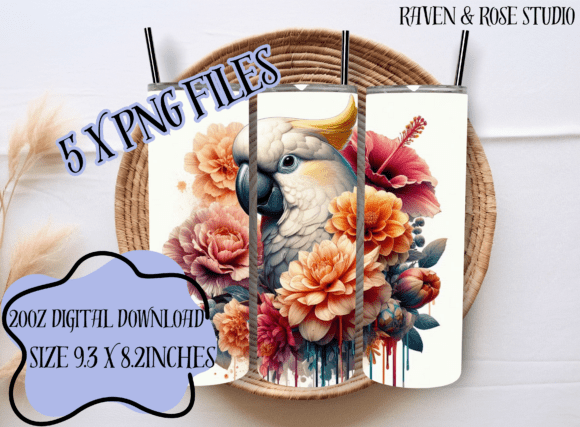 Download Birds &amp; Florals 20oz Tumbler Bundle - Premium Bundle