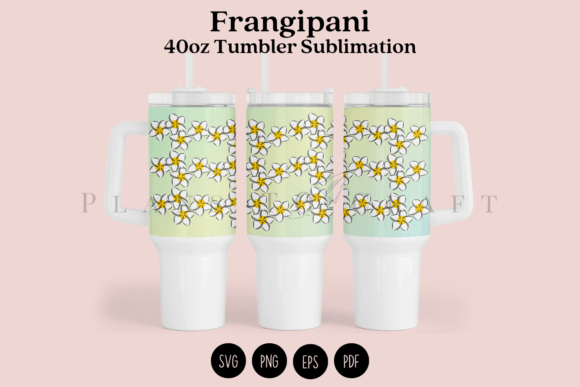 Download Frangipani 40oz Tumbler Sublimation Wrap - Wrap Collection
