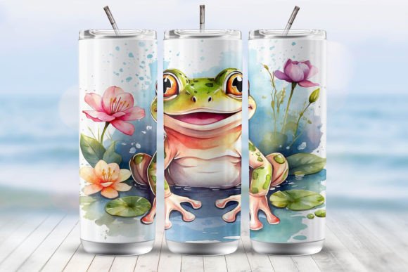 Download Cute Frog 20 Oz Tumbler Wrap - Wrap Collection