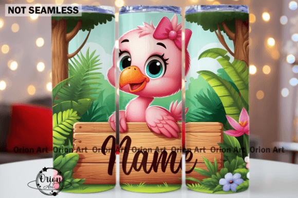 Download Baby Pink Flamingo Tumbler Wrap PNG - Wrap Collection