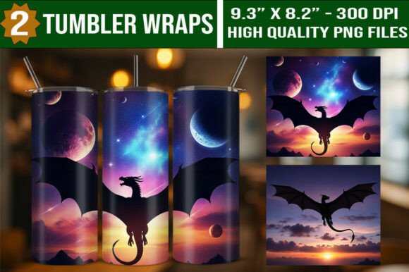 Download Fantasy Dragon 20oz Tumbler Wraps Bundle - Wrap Collection