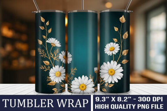 Download Daisy Flower Sublimation Tumbler Wrap - Wrap Collection