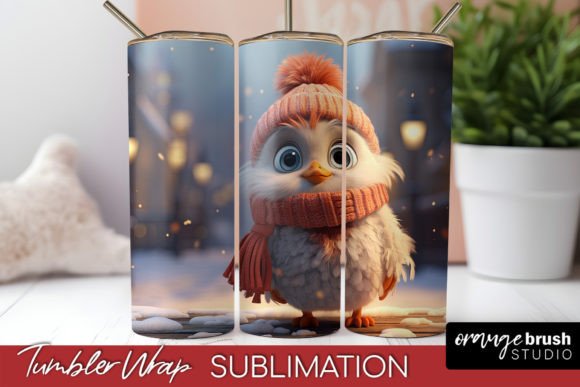 Download Christmas Tumbler Wrap, Bird Sublimation - Wrap Collection