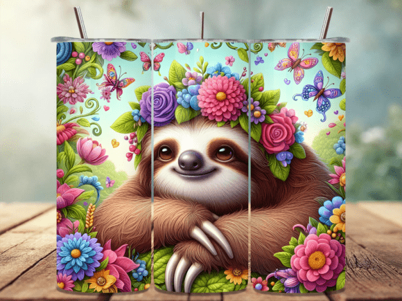 Download Cozy Sloth Swing Tropical Tumbler Wrap - Wrap Collection