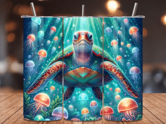 Download Underwater Turtle Life Tumbler Wrap PNG - Wrap Collection