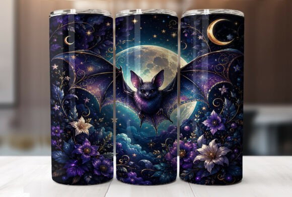 Download Gothic Bat Halloween Tumbler Wraps PNG - Wrap Collection