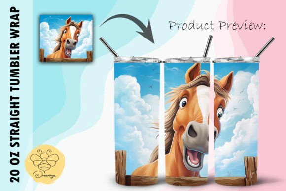 Download Horse Cartoon Tumbler Wrap (07) - Wrap Collection