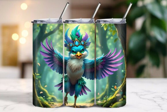 Download Vibrant Feathered Christmas Bird Tumbler Wrap - Premium Resources