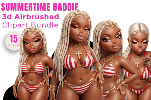Download Summertime Baddie Clipart Bundle - Summertime Collection