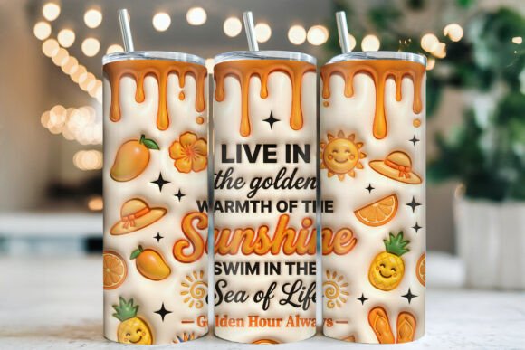 Download 3D Inflated Summer Tropical Tumbler Wrap - Wrap Collection