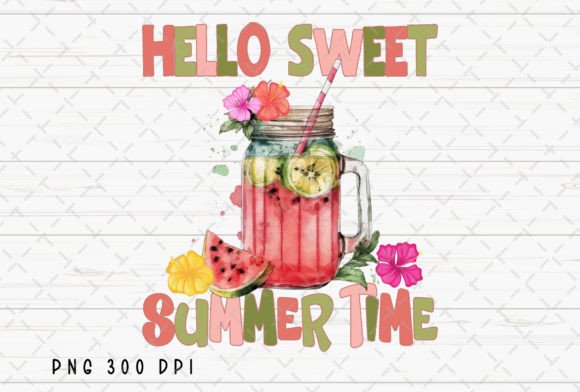 Download Hello Sweet Summertime Watermelon PNG - Summertime Collection