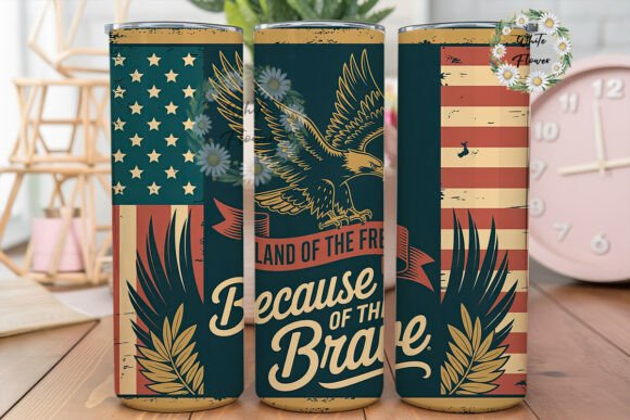 Download Vintage Patriotic Eagle Tumbler Wrap PNG - Wrap Collection