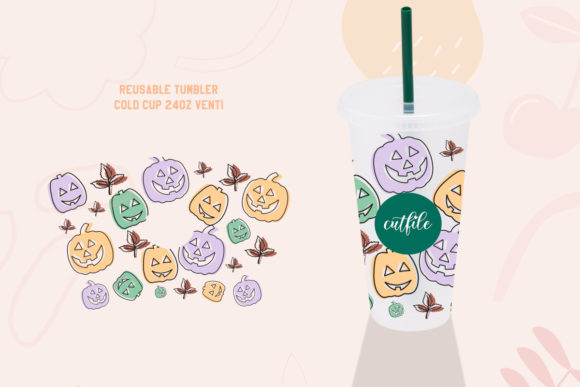 Download Seamless Full Wrap Halloween Pumpkin Svg - Wrap Collection