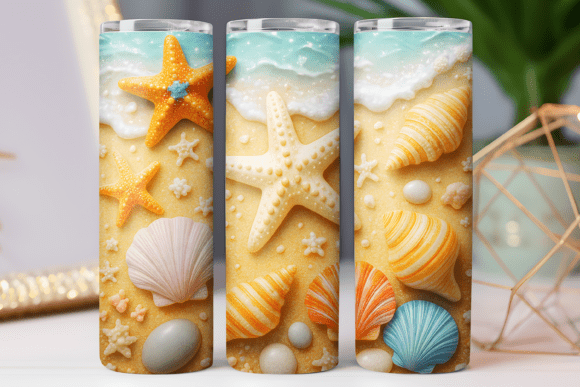 Download Summer Beach Tumbler Wrap Png Design Art - Wrap Collection