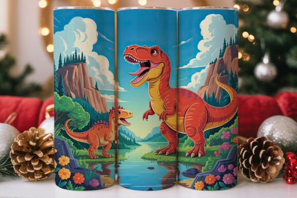 Download Dinosaur Adventure Scene 20oz Wrap - Wrap Collection