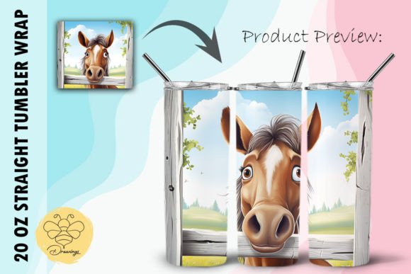 Download Horse Cartoon Tumbler Wrap (11) - Wrap Collection