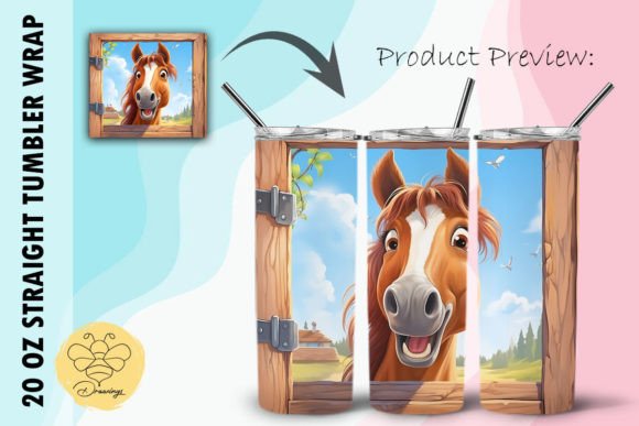 Download Horse Cartoon Tumbler Wrap (13) - Wrap Collection