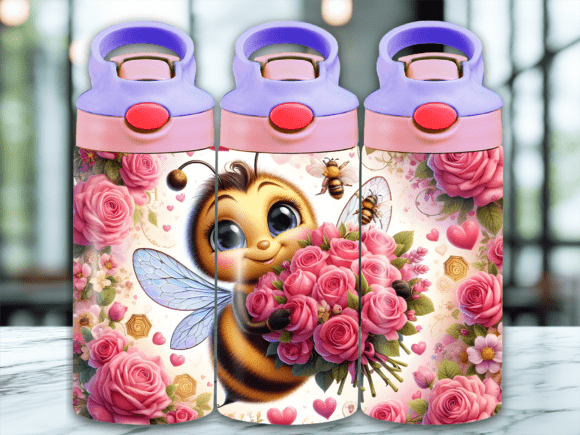 Download Summer Bloom Flip Top Kids Tumbler Wrap - Wrap Collection